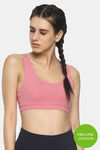 Soul Space Organic Cotton Medium Impact Sports Bra - Pink — thumbnail 6