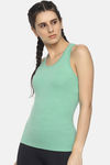Soul Space Organic Cotton Easy Movement Racerback Tank Top - Green — thumbnail 2
