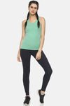 Soul Space Organic Cotton Easy Movement Racerback Tank Top - Green — thumbnail 4