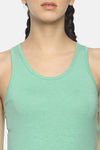 Soul Space Organic Cotton Easy Movement Racerback Tank Top - Green — thumbnail 5