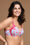 Zivame Fashion Print Padded Wired 3/4th Coverage T-Shirt Bra-Beetroot Purple — thumbnail 2
