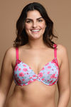 Zivame Fashion Print Padded Wired 3/4th Coverage T-Shirt Bra-Beetroot Purple — thumbnail 4