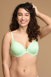 Zivame Fashion Print Padded Wired 3/4th Coverage T-Shirt Bra-Paradise Green — thumbnail 1