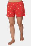 Soxytoes Ok, But First Coffee Cotton Shorts - Red — thumbnail 2