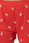 Soxytoes Ok, But First Coffee Cotton Shorts - Red — thumbnail 5