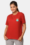 Soxytoes Positivitea Cotton Graphic Tee  - Maroon — thumbnail 3