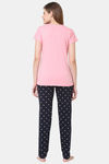 Senora Essentials Cotton Pyjama Set - Black Pink — thumbnail 2