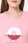 Senora Essentials Cotton Pyjama Set - Black Pink — thumbnail 5
