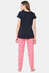 Senora Essentials Cotton Pyjama Set - Black Peach — thumbnail 2