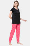 Senora Essentials Cotton Pyjama Set - Black Coral — thumbnail 3