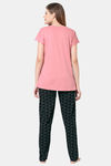 Senora Essentials Cotton Pyjama Set - Peach Black — thumbnail 2