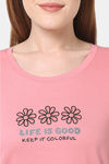 Senora Essentials Cotton Pyjama Set - Peach Black — thumbnail 5
