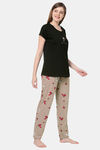 Senora Essentials Cotton Pyjama Set - Black Fawn — thumbnail 3