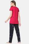 Senora Essentials Cotton Pyjama Set - Red Black — thumbnail 2
