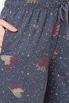 Senora Essentials Cotton Pyjama Set - Maroon Grey — thumbnail 6