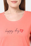 Senora Essentials Cotton Pyjama Set - Peach Black — thumbnail 5