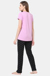 Senora Essentials Cotton Pyjama Set - Pink Black — thumbnail 2