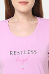 Senora Essentials Cotton Pyjama Set - Pink Black — thumbnail 5