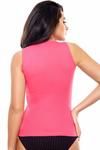 Zivame Rib Knit Cotton Snug Fit Tank Top- Pink — thumbnail 2