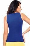 Zivame Rib Knit Cotton Snug Fit Tank Top- Navy — thumbnail 2