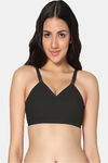 Incare Double Layered Non Wired Full Coverage T-Shirt Bra - Black — thumbnail 1