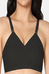 Incare Double Layered Non Wired Full Coverage T-Shirt Bra - Black — thumbnail 4
