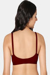 Incare Double Layered Non Wired Full Coverage T-Shirt Bra - Maroon — thumbnail 2