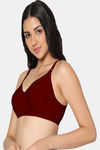 Incare Double Layered Non Wired Full Coverage T-Shirt Bra - Maroon — thumbnail 3