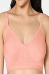 Incare Double Layered Non Wired Full Coverage T-Shirt Bra - Peach — thumbnail 5
