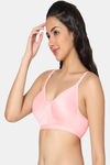 Incare Double Layered Non Wired Full Coverage T-Shirt Bra - Pink — thumbnail 4
