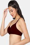 Incare Push-Up Non Wired Full Coverage Bra - Maroon — thumbnail 3