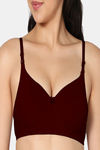 Incare Push-Up Non Wired Full Coverage Bra - Maroon — thumbnail 4