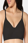 Incare Double Layered Non Wired Full Coverage T-Shirt Bra - Black — thumbnail 4