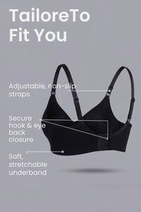 Incare Non Padded Non Wired Full Coverage T-Shirt Bra - Black — thumbnail 7