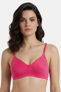 Incare Non Padded Non Wired Full Coverage T-Shirt Bra - Magenta — thumbnail 1