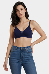 Incare Non Padded Non Wired Full Coverage T-Shirt Bra - Navyblue — thumbnail 2