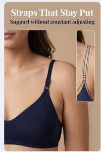Incare Non Padded Non Wired Full Coverage T-Shirt Bra - Navyblue — thumbnail 5