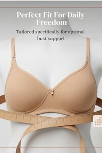 Incare Non Padded Non Wired Full Coverage T-Shirt Bra - Nude — thumbnail 6