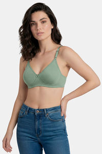 Incare Non Padded Non Wired Full Coverage T-Shirt Bra - Olive — thumbnail 3