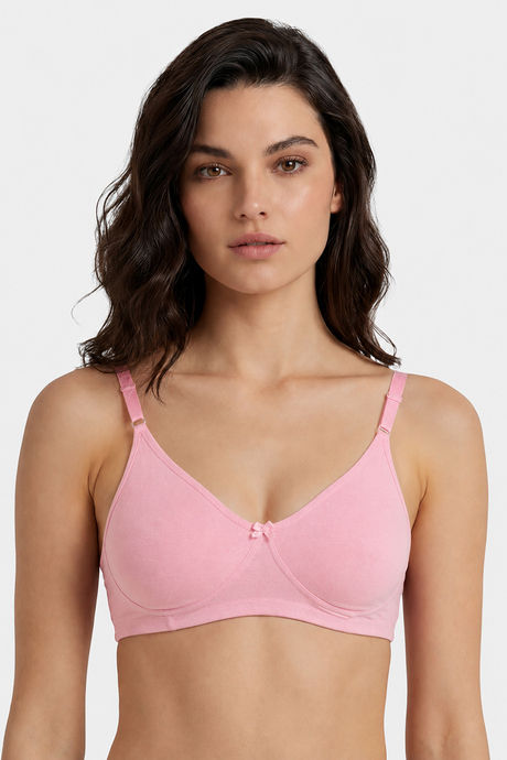 Buy Incare Non Padded Non Wired Full Coverage T-Shirt Bra - Pink