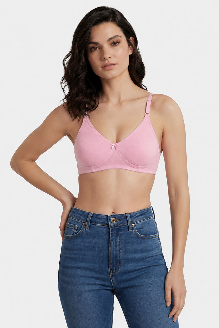 Incare Non Padded Non Wired Full Coverage T-Shirt Bra - Pink — image 3