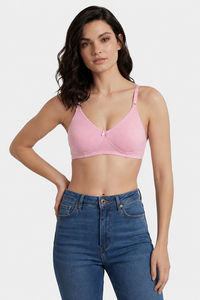 Incare Non Padded Non Wired Full Coverage T-Shirt Bra - Pink — thumbnail 3