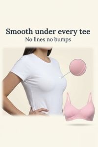 Incare Non Padded Non Wired Full Coverage T-Shirt Bra - Pink — thumbnail 6