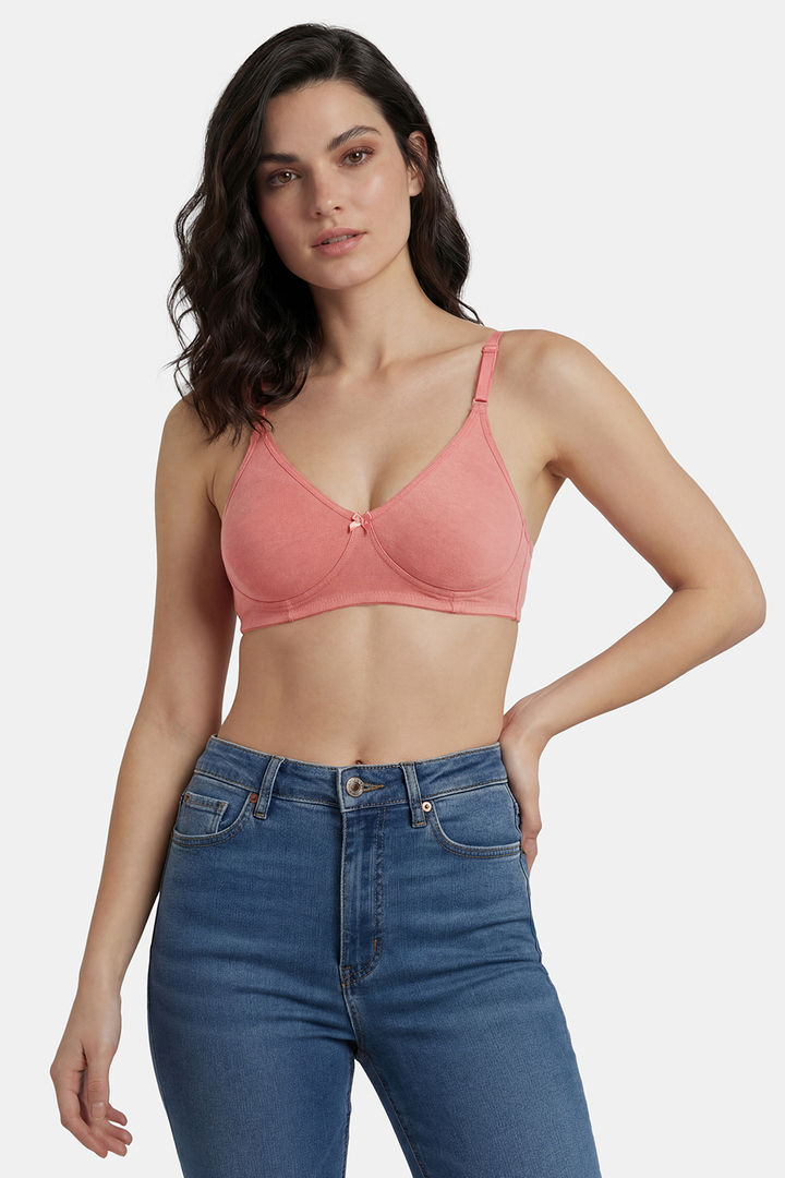 Incare Non Padded Non Wired Full Coverage T-Shirt Bra - Rust — image 2