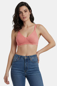 Incare Non Padded Non Wired Full Coverage T-Shirt Bra - Rust — thumbnail 2