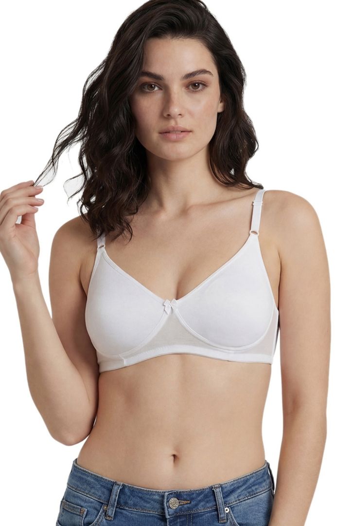 Incare Non Padded Non Wired Full Coverage T-Shirt Bra - White — image 3