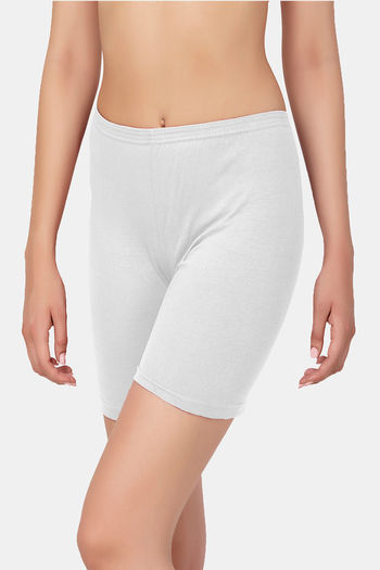 model image of Incare High Rise Full Coverage Boyshort - White