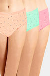 Incare High Rise Full Coverage Hipster Panty (Pack of 3) - Multicolor — thumbnail 1