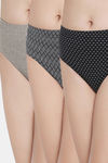 Incare High Rise Full Coverage Hipster Panty (Pack of 3) - Multicolor — thumbnail 1