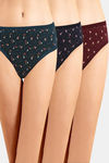 Incare Low Rise Three-Fourth Coverage Bikini Panty (Pack of 3) - Multicolor — thumbnail 1